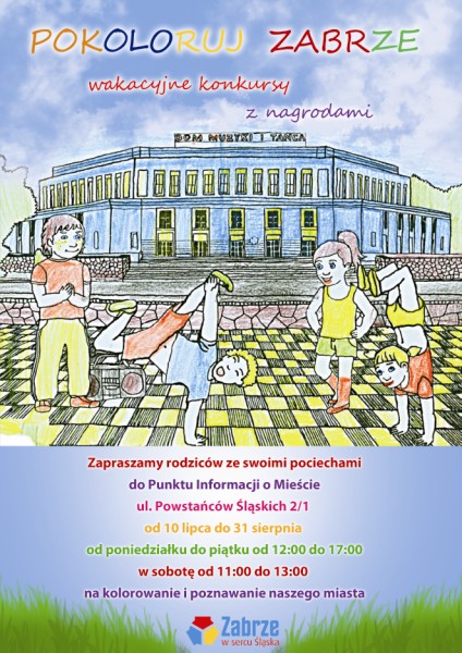 Konkurs dla dzieci "Pokoloruj Zabrze"