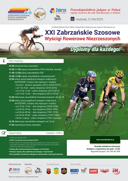 Zabrze stawia na rowery. Przed nami rodzinne zawody dla wszystkich pokoleń