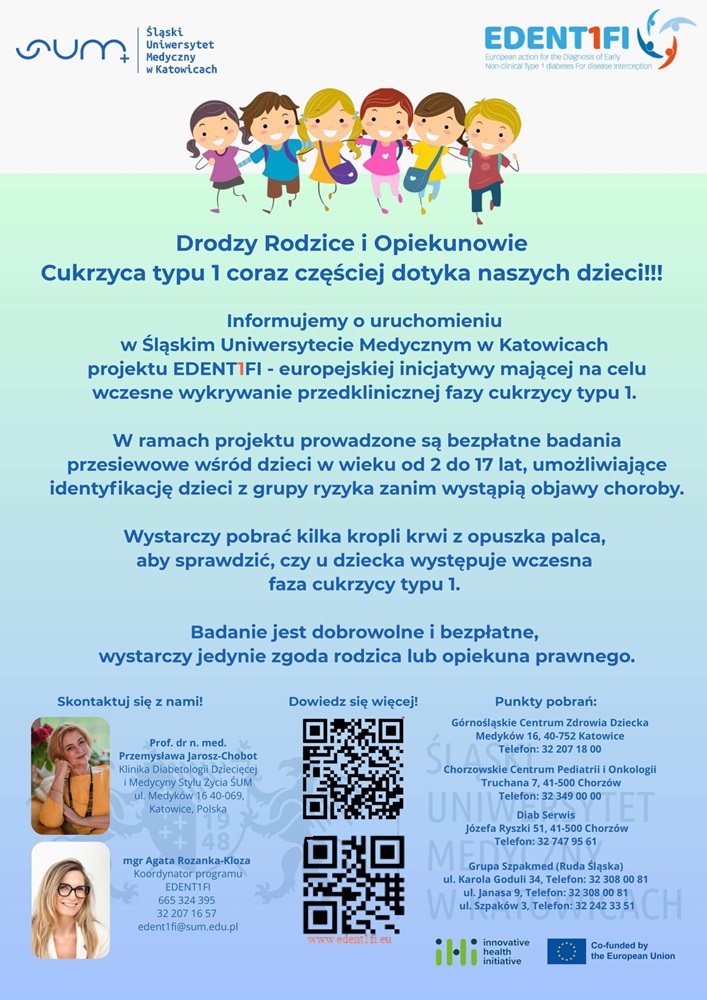 Bezpłatne badania przesiewowe w kierunku cukrzycy typu I u dzieci