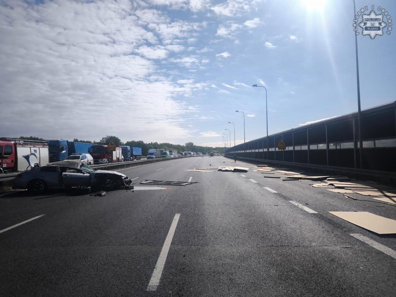 Śmiertelny wypadek na A4! Lądował śmigłowiec LPR [AKTUALIZACJA] - fotoreportaż