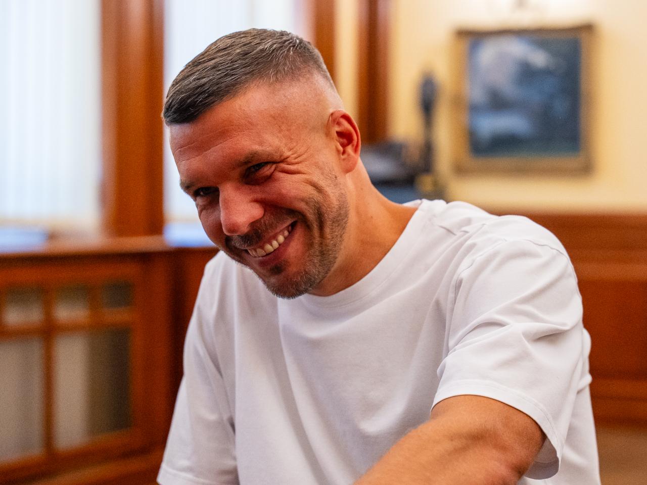 Prywatyzacja Górnika Zabrze przebiega zgodnie z planem. Podolski uczestniczył w rozmowach - fotoreportaż