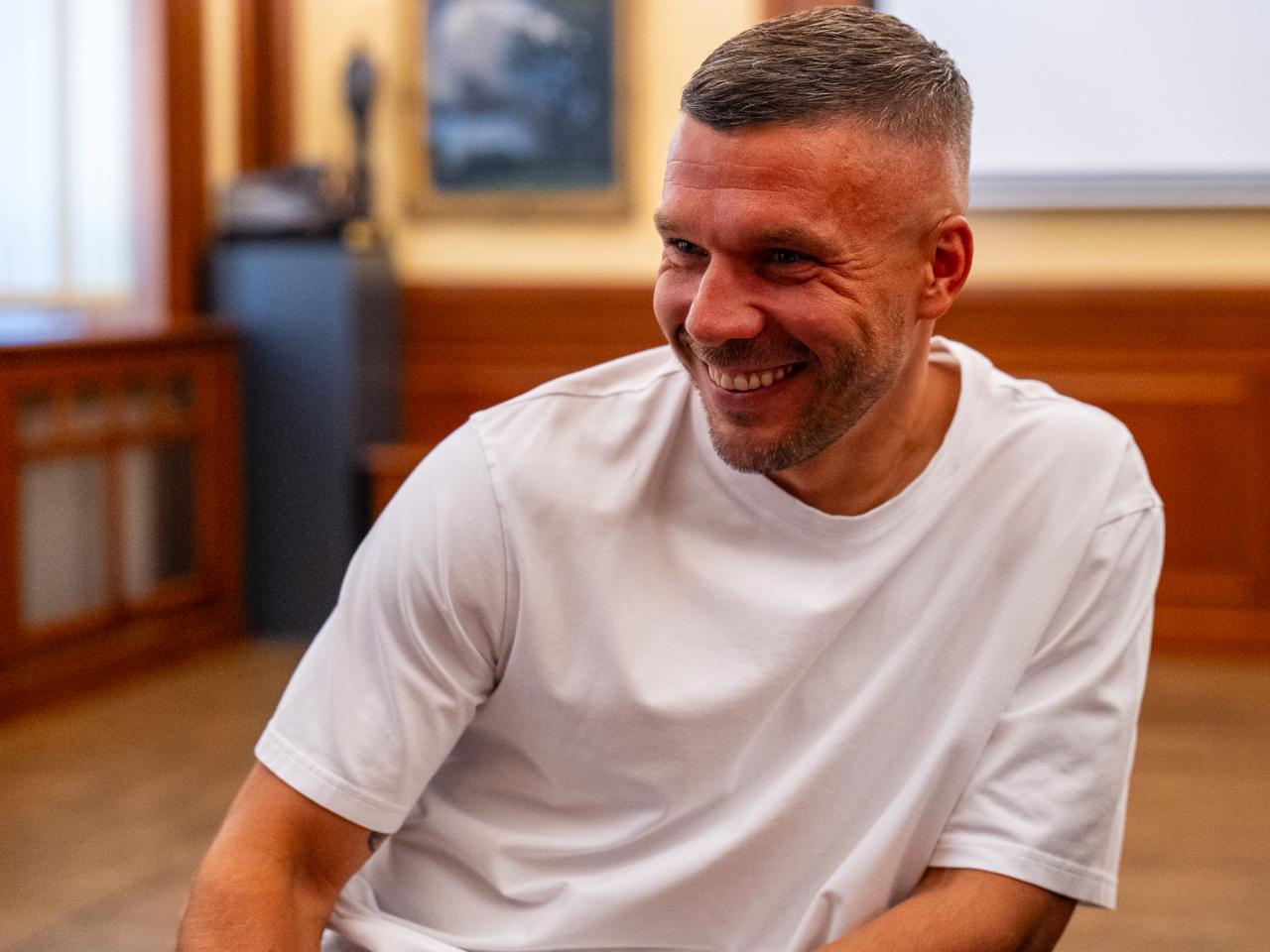 Prywatyzacja Górnika Zabrze przebiega zgodnie z planem. Podolski uczestniczył w rozmowach - fotoreportaż
