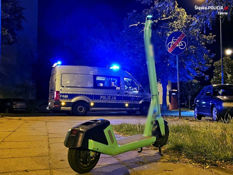 18-latek na hulajnodze po kielichu! Zabrzanin ukarany mandatem na 2500 złotych