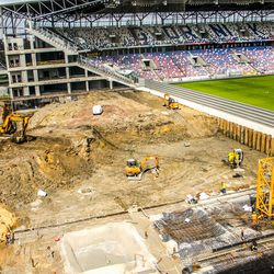 Budowa Trybuny Zachodniej
