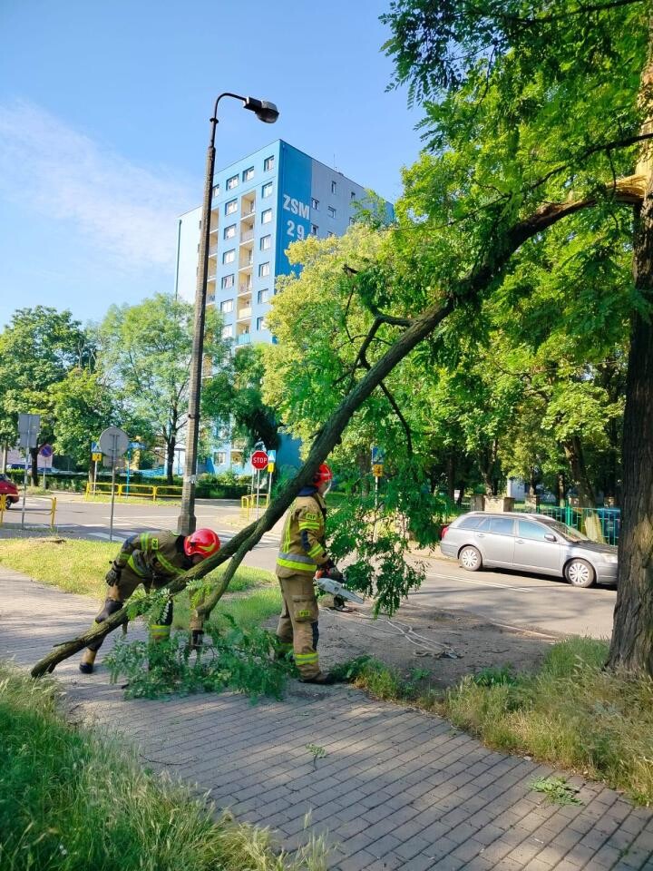 Burza w Zabrzu z 23 na 24 czerwca spowodowała poważne zniszczenia / fot. PSP Zabrze