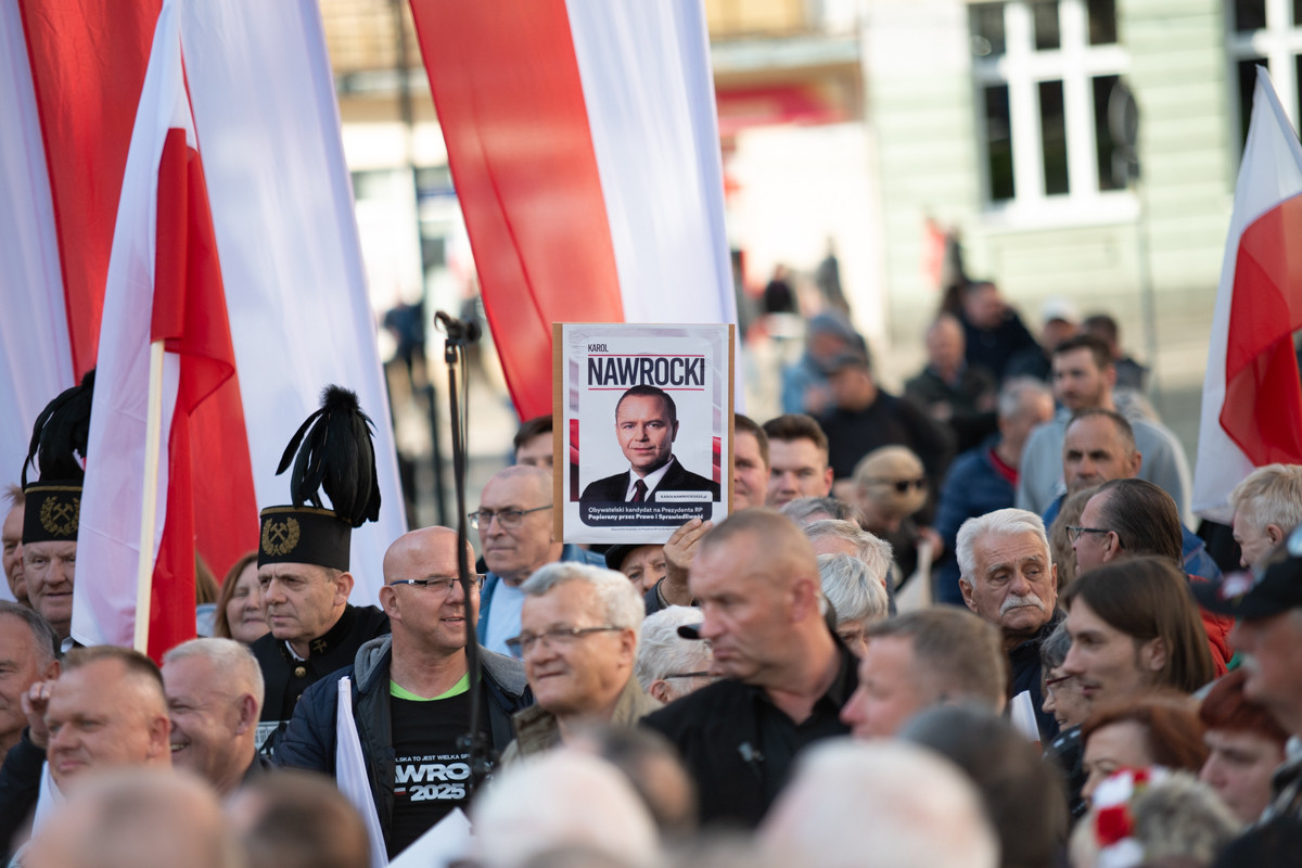 Nawrocki w Zabrzu: Krytyka PO, plany energetyczne i wsparcie George’a Simiona. / fot. Marek Faber
