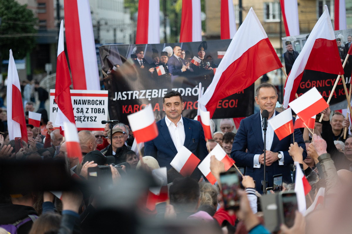 Nawrocki w Zabrzu: Krytyka PO, plany energetyczne i wsparcie George’a Simiona. / fot. Marek Faber