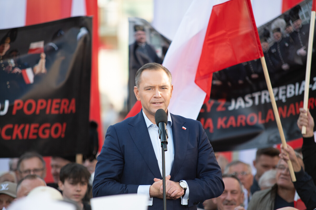 Nawrocki w Zabrzu: Krytyka PO, plany energetyczne i wsparcie George’a Simiona. / fot. Marek Faber