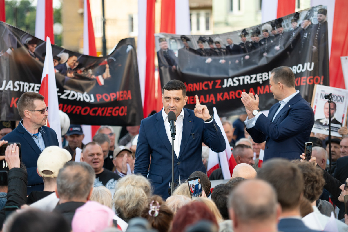 Nawrocki w Zabrzu: Krytyka PO, plany energetyczne i wsparcie George’a Simiona. / fot. Marek Faber