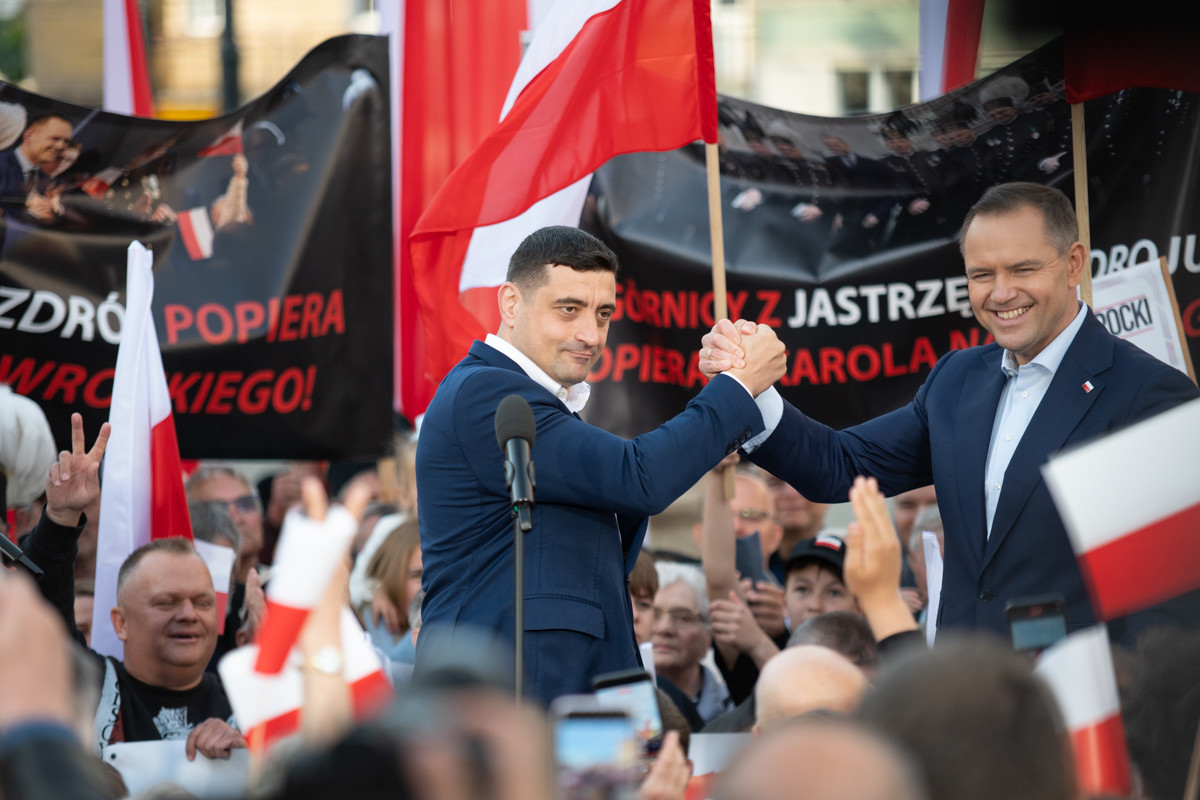 Nawrocki w Zabrzu: Krytyka PO, plany energetyczne i wsparcie George’a Simiona. / fot. Marek Faber