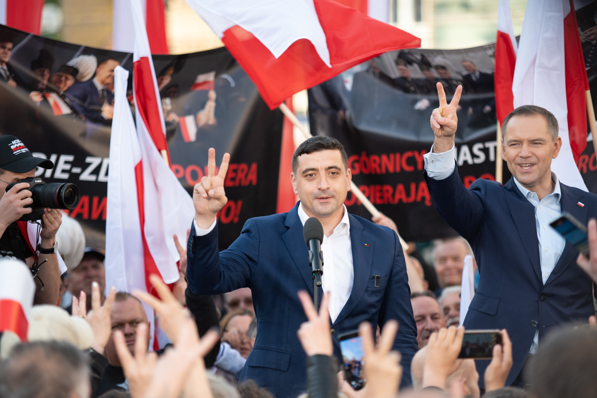 Nawrocki w Zabrzu: Krytyka PO, plany energetyczne i wsparcie George’a Simiona. / fot. Marek Faber