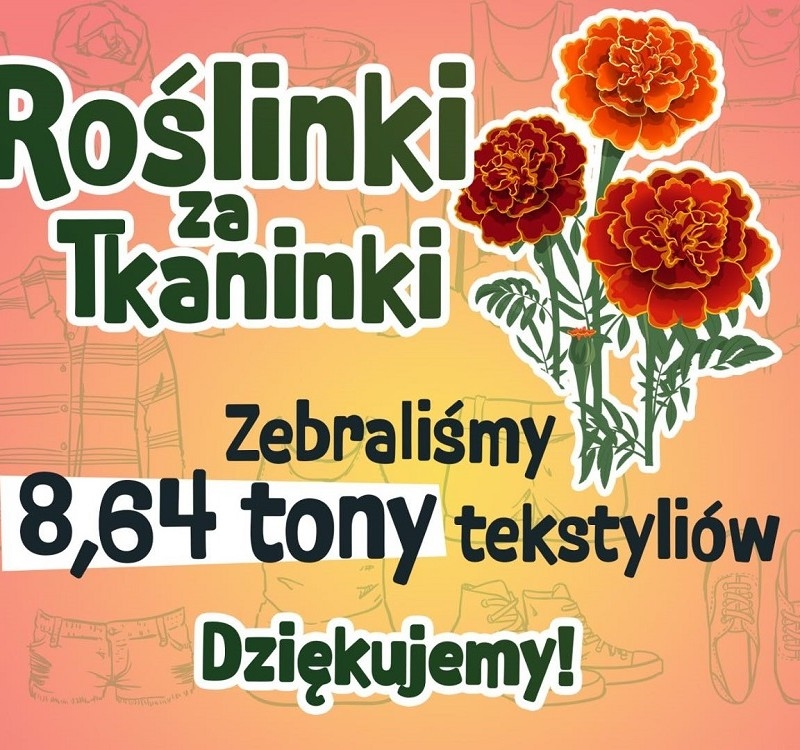 Ponad 8,6 tony tekstyliów zebrane w Zabrzu w ramach akcji „Roślinki za Tkaninki”