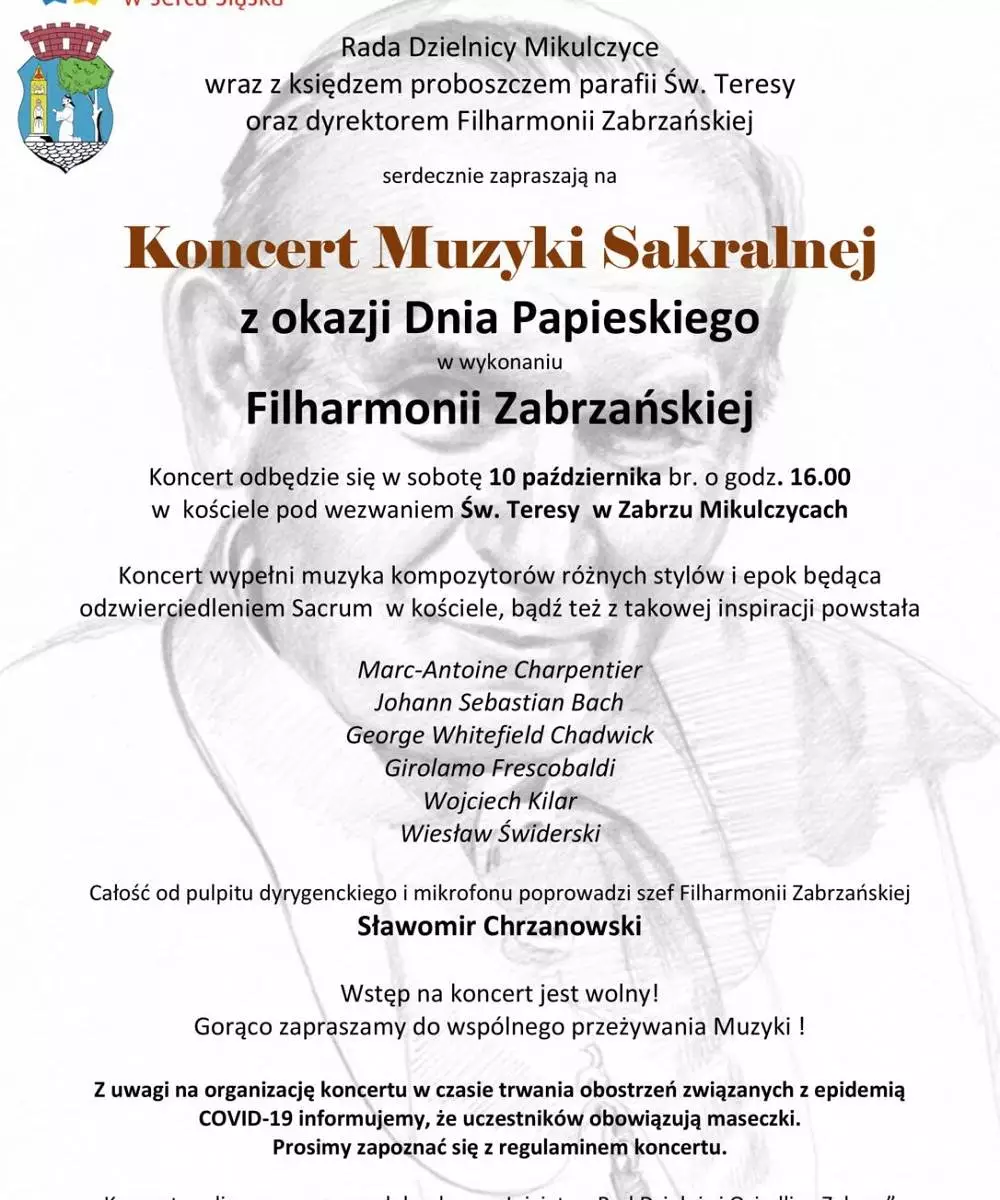 Rada Dzielnicy Mikulczyce zaprasza na koncert muzyki sakralnej!