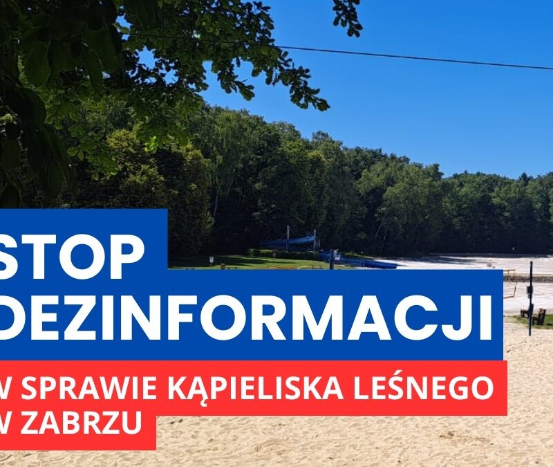 Teren Kąpieliska Leśnego przeznaczony pod deweloperkę? Ewa Weber dementuje