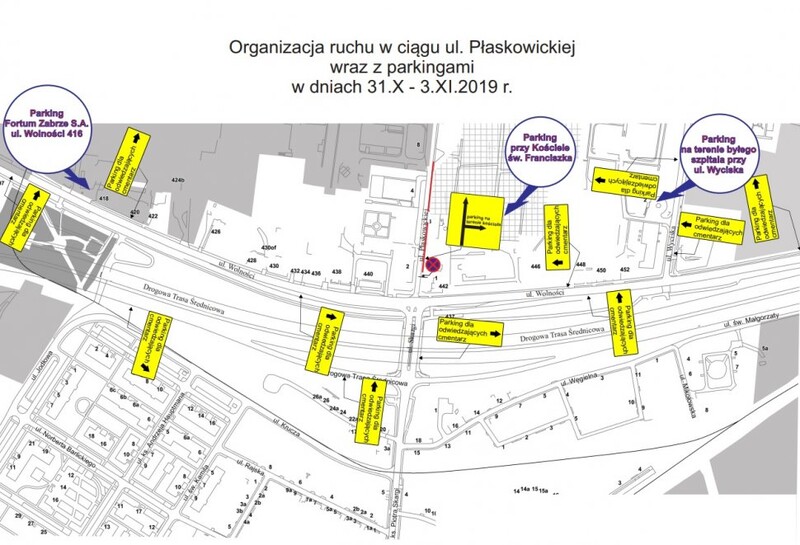 Zmiany w organizacji ruchu w Zabrzu w Dniu Wszystkich Świętych